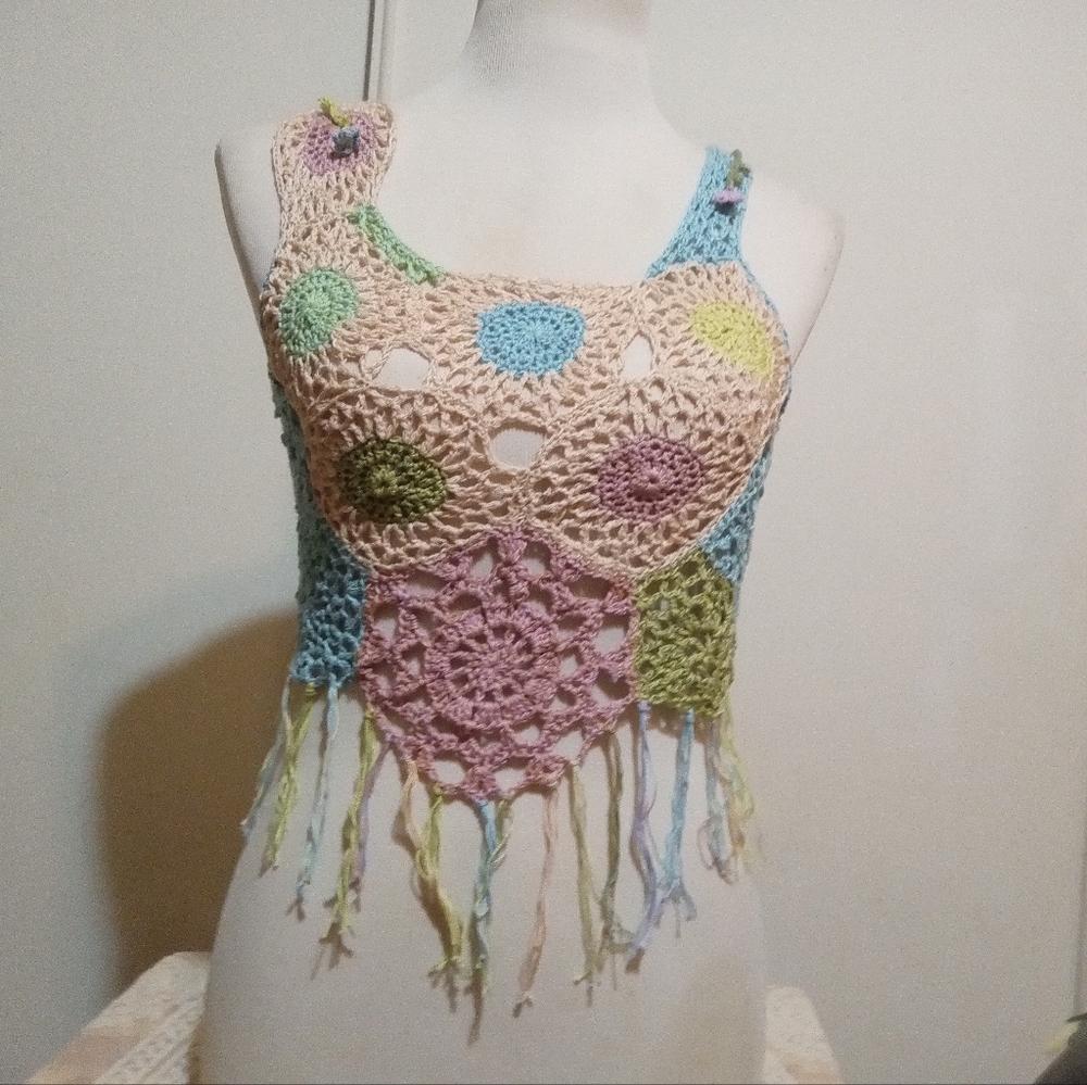 Crocheted Camisole "Les Macarons"